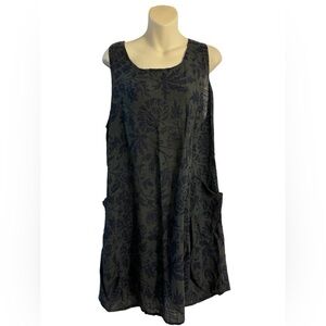 Made in Italy cotton and linen blend dress. EUC